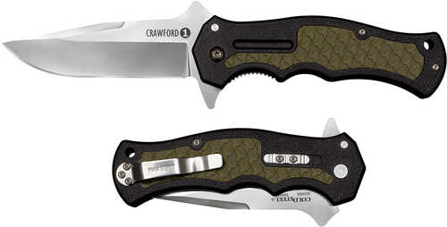 Cold Steel Cs-20mwcz Crawford Model 1 3.50" Folding Plain Clip Point 4034 Stainless Blade Black W/od Green