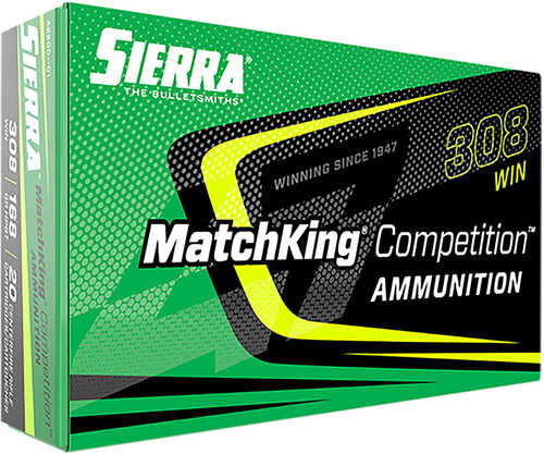<span style="font-weight:bolder; ">Sierra</span> MatchKing Competition 308 Win 168 gr BTHP Ammo 20 Round Box
