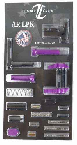 Timber Creek Outdoors Arlpkppa Lower Parts Kit Purple Anodized Aluminum For Ar-15
