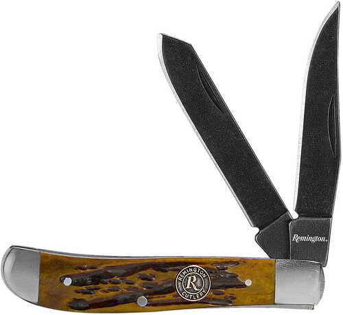 Remington Accessories 15642 Backwoods Trapper Folding Stonewashed Carbon Steel Blade/coffee Brown W/remington Medallion