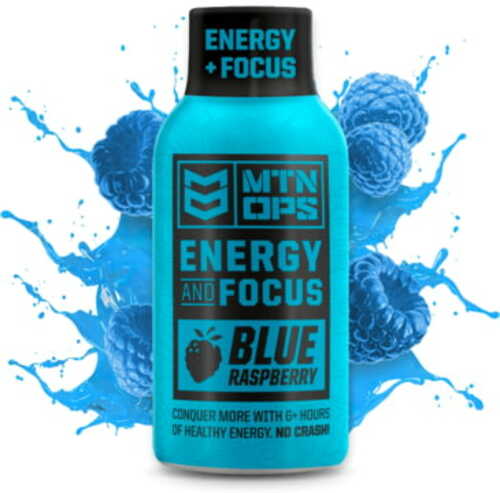 Mtnops 1103630512 Energy Shots Blue Rasp 12pk