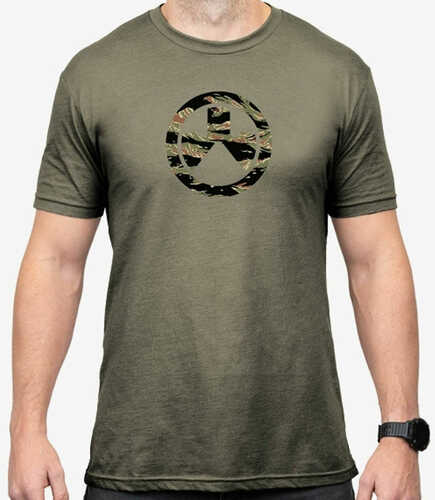 Magpul Mag1292-317-s T-shirt Tiger Stripe Icon Olive Drab Heather Cotton/polyester Short Sleeve Small
