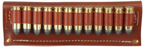 Hunter Company 0638 Cartridge Belt Slide Chestnut Tan Leather 38 Cal/ Capacity 6/belt Mount 2"