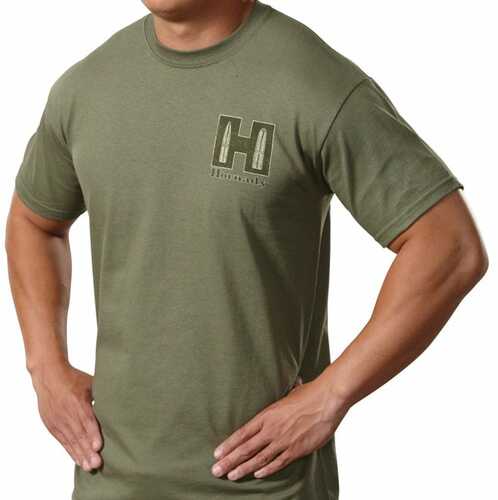 Hornady 99600l T-shirt Od Green Cotton Short Sleeve Large