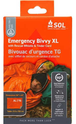 Adventure Medical Kits 01401144 Sol Bivvy Warmth Waterproof Wind Resistant Orange Xl