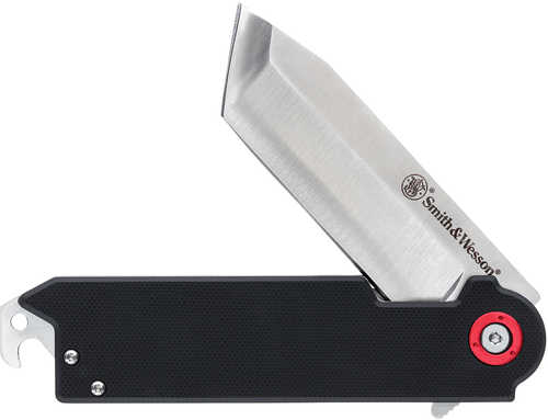 Smith & Wesson Knives 1193144 Big Benji 3.50" Folding Plain Stainless Steel Blade 4.25" Black
