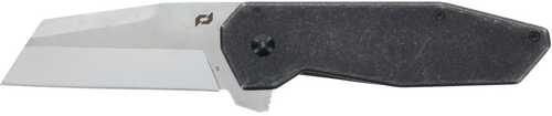 Schrade 1136251 Slyte 3" Folding Plain Satin D2 Steel Blade 4.50" Dark Stonewash Stainless Handle