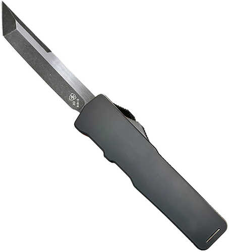 Templar Knife XLBR221 Excalibur Large 3.55" OTF Tanto Plain Black Oxide Stonewashed Powder Coated D2 Steel Blade/5.25" B