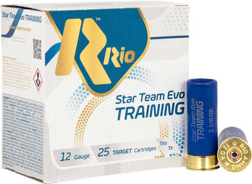 Rio Ammunition STT3275 Star Team EVO Target Load 12 Gauge 2.75" 1 1/8 Oz 7.5 Shot 1200 fps 25 Rounds