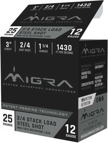 Migra Ammunitions M12sb46 Combinational 12 Gauge 3" 1 1/2 Oz 4/6 Shot 25 Per Box/ 10 Cs