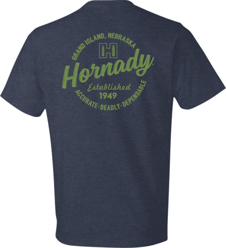 Horizon Design 30991 Hornady T-shirt Logo Stamp Indigo Small
