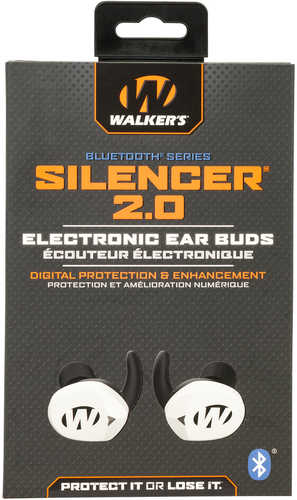 Walker's GWPSLCR2BTWHT Silencer 2.0 Polymer In The Ear White Adult