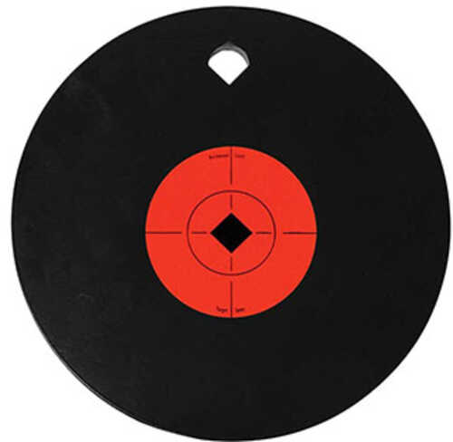 Birchwood Casey Rnd10 Round Steel Target Plate 10" Centerfire Rifle/handgun Target Black/red/white Nm500 Steel Hanging