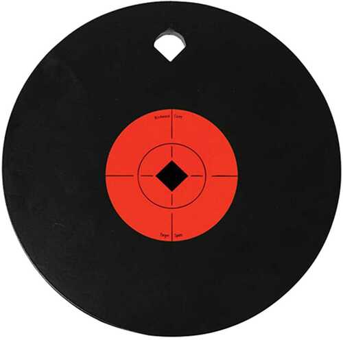 Birchwood Casey Rnd12 Round Steel Target Plate 12" Centerfire Rifle/handgun Target Black/red/white Nm500 Steel Hanging