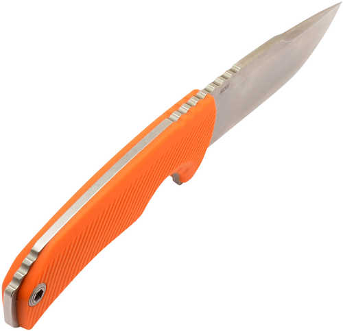 S.O.G SOG17060343 Tellus FX 4.20" Fixed Clip Point Plain Stonewashed Cryo 440C SS Blade/ Blaze Orange Textured Grn Handl