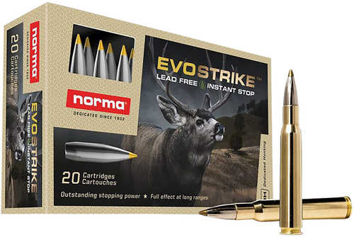 Norma Ammunition 20177342 Dedicated Hunting Evostrike 30-06 <span style="font-weight:bolder; ">Springfield</span> 139 Grain Polymer Tip Boat Tail 20 Rounds