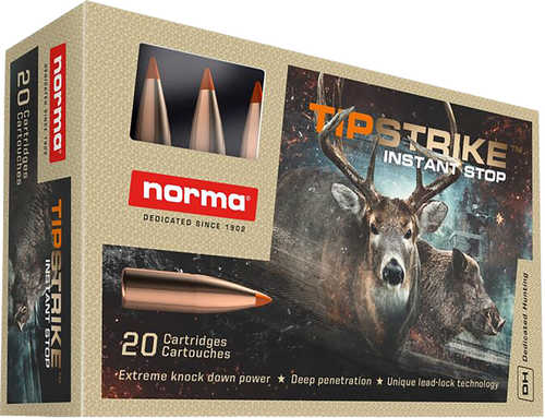 Norma Ammunition (RUAG) 20171222 Dedicated Hunting Tipstrike .280 Remington 160 Grain <span style="font-weight:bolder; ">Polymer</span> Tip 20 Rounds Per Box