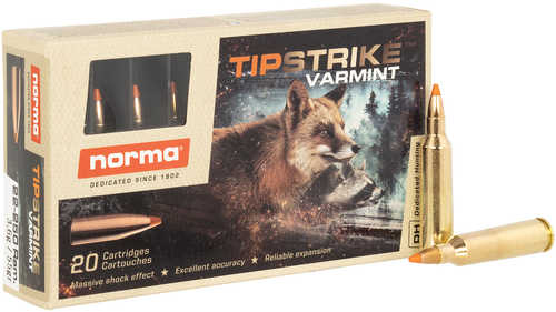 Norma Ammunition 20157372 Dedicated Hunting Varmint 22-250 Reming 55 Grain Polymer Tip 20 Rounds