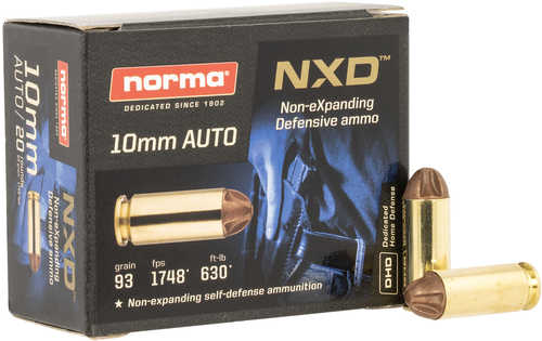 Norma Ammunition 611340020 Self Defense NXD 10mm Auto 65 Grain NXD 20 Rounds