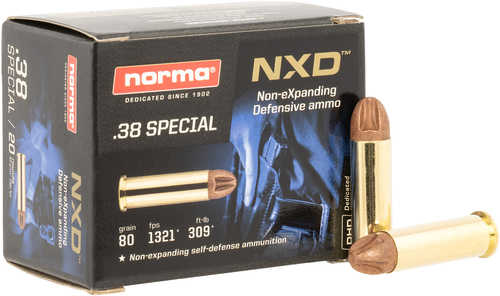 Norma Self Defense 38 Special Ammo 38 Grain NXD 20 Rounds