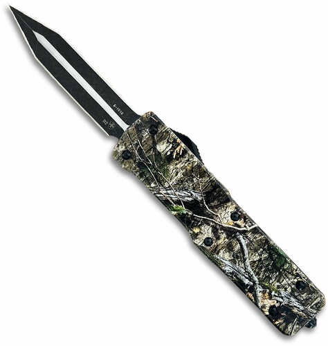 Templar Knife Mamob121 Mossy Oak Lightweight Slim 3.16" Otf Dagger Plain Black Oxide Stonewashed Powder Coated D2 Steel