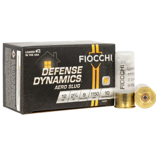 Fiocchi 12LE9P Field Dynamics Low Recoil 12 Gauge 2.75" 1 Buck Shot 10 Per Box/ 25 Cs