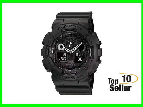 G-shock/vlc Distribution Ga1001a1 G-shock Tactical Xl 52mm Keep Time Black Features Stopwatch/speedometer
