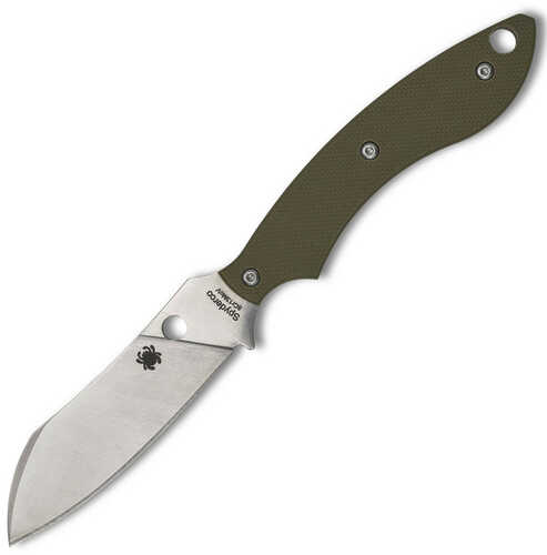 Spyderco Fb50gpod Stok 2.95" Fixed Drop Point Plain Stonewashed 8cr13mov Ss Blade/olive Drab Textured G10 Handle Include
