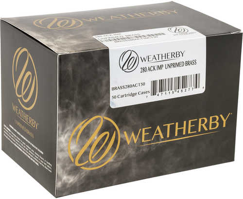 Weatherby Brass 280Act50 Unprimed Cases<span style="font-weight:bolder; "> 280</span> <span style="font-weight:bolder; ">ACKLEY</span> Rifle Brass 50 Per Box
