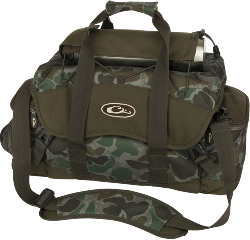 Drake Waterfowl Da2020016 Blind Bag (large), Old School, Waterproof Nylon, 18 Pockets, Sunglass Pocket, Thermos Sleeve,