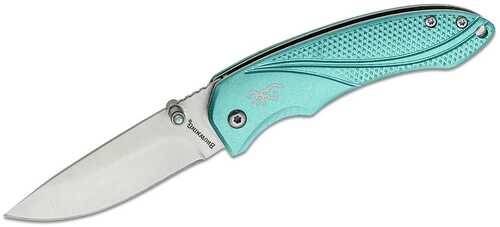 Browning 3220360 Allure Edc 2.88" Folding Drop Point Plain 7cr17mov Ss Blade, Mint Green Textured Anodized Aluminum Hand
