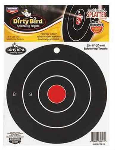 Birchwood Casey Dirty Bird Paper Targets 8", Round, (25 Pack) 35825