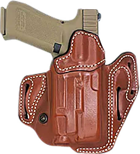 DeSantis Gunhide 201Ta2SZ0 Vengeance Scabbard OWB Tan Leather Fits Sig P320C/P250C W/Rd, Belt Slide, Right Hand