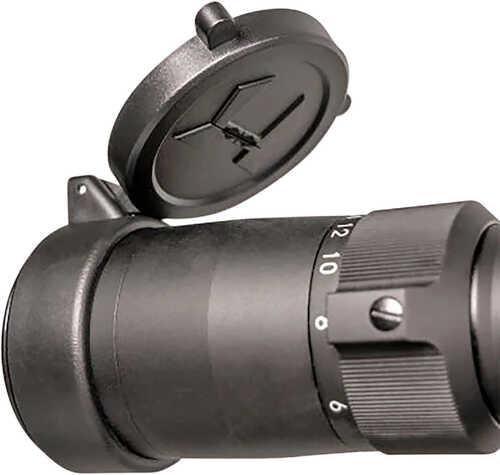 Huskemaw Optics 20sfc416 Blue Diamond Flip-up Lens Caps Black Rubber 42mm Objective, Compatible W/blue Diamond 4-16x42mm