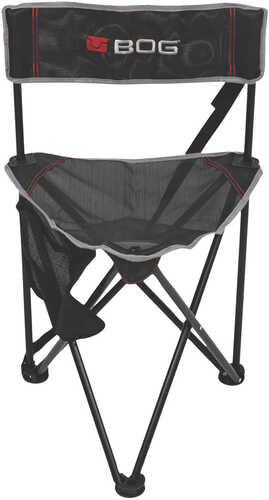 Bog-pod 1117130 Triple Play Chair, 3 Legs, Black, Steel Frame, Exterior Pocket