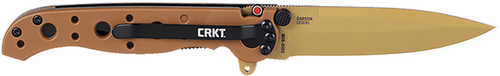 CRKT M16-01Dz M16-10Dz EDC 3.03" Folding Plain Desert Tan D2 Steel Blade, Desert Tan Grn Handle