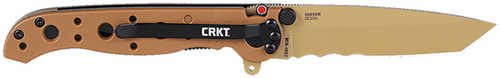 CRKT M16-10Dz M16-10Dz EDC 3.03" Folding Part Serrated Desert Tan D2 Steel Blade, Desert Tan Grn Handle