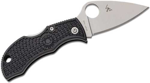 Spyderco Manbug 1.90" Stonewashed Vg-10 SS Blade/ Black Textured FRN Handle MBKLFP