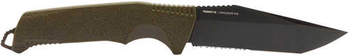 S.o.g Sog17120457 Trident Fx 4.20" Fixed Tanto Part Serrated Tini 1.4116 Ss Blade, Od Green Textured Grn Handle