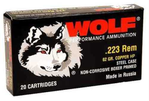 223 Remington 500 Rounds Ammunition Wolf Performance Ammo 62 Grain Hollow Point