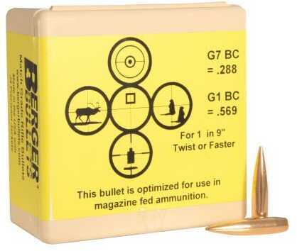 Berger Bullets 6.5mm (.264) 130 Grain AR Hybrid Open Tip Match Tactical Reloading 100 Per Box Md: 26195