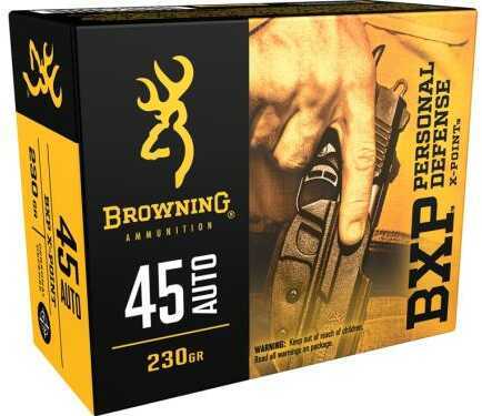 45 ACP 20 Rounds Ammunition Browning 230 Grain Hollow Point