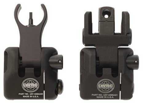 LWRC Sight Set Folding Skirmish BUIS Black Picatinny-img-0