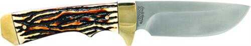 Smith & Wesson S&W Knives Elk Hunter Fixed Blade Knife 3.83" 7Cr17 SS Drop Point Staglon Slabs 182Uh