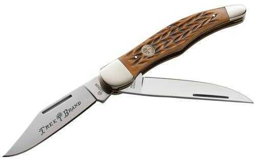 Boker USA Traditional Series 110273BB Folding Hunter Knife 4" Plain Edge Clip Point 440A Stainless Steel Blades Slip Joint Secondary Skinner Jigged Bone Handle