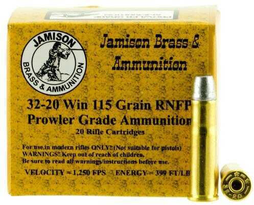 32-20 Winchester 20 Rounds Ammunition Jamison 115 Grain Lead