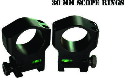 Accu-Tac ScoScope Rings 30mm High (Clears <span style="font-weight:bolder; ">56mm</span> Lens) Black Finish HSR-300