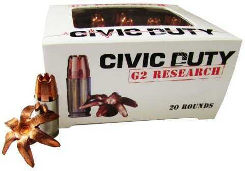 45 ACP 20 Rounds Ammunition G2 Research 164 Grain Hollow Point