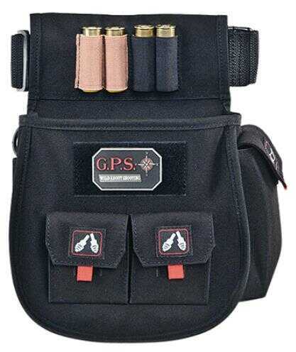 G.P.S. Tactical Deluxe Shell Pouch W/ Twin Pouches & Web Belt Black-img-0