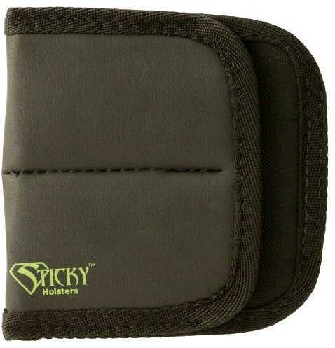 Click to see larger image. Sticky Holsters DSMP Dual Mag Pouch Black w/Green Logo Latex Free Synthetic Rubber